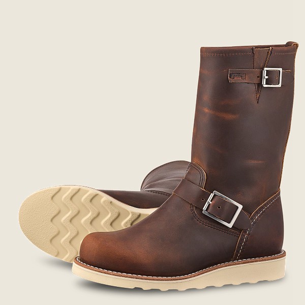 Bottes Red Wing Heritage - Classic Engineer - Tall Rough & Tough Cuir - Marron Foncé - Femme 059VRCE